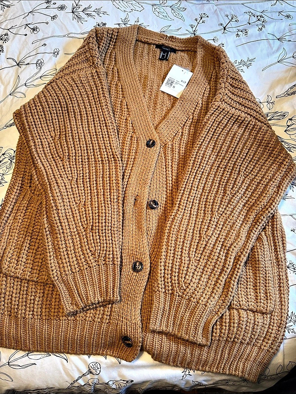 Forever 21 Brown V-Neck Cardigan NWT